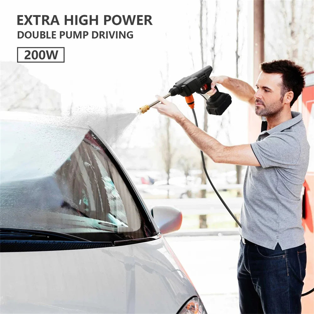 200W 35Bar Cordless High Pressure shoe Wash Spray Water Gun Car Wash Pressure Water washing Machine