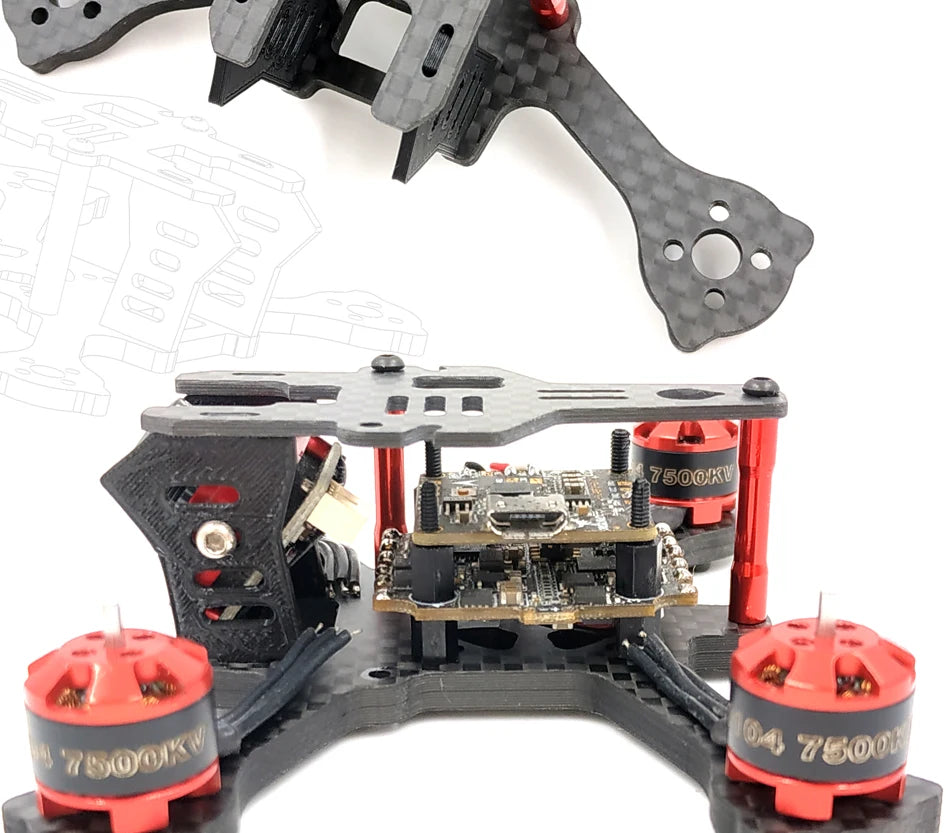 AlfaRC Quark96 2inch FPV Racing Quadcopter Frame Kit RC Drone Support Runcam/FOXEER/CADDX.US  Micro Series F3 F4 2030 2045 2035